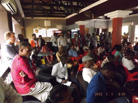 Cross section of people at the press conference