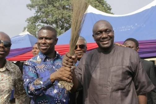 Dakuku Peterside receives Chief Nwankwo into APC