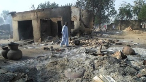 Boko Haram attack has left Dalori in ruins Photo: AP