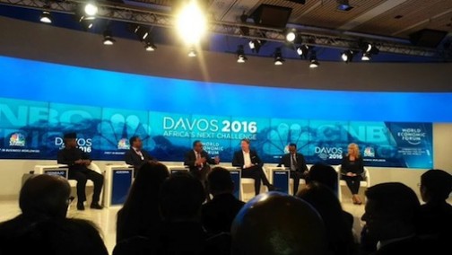 Prof Yemi Osinbajo (L) during a session in Switzerland