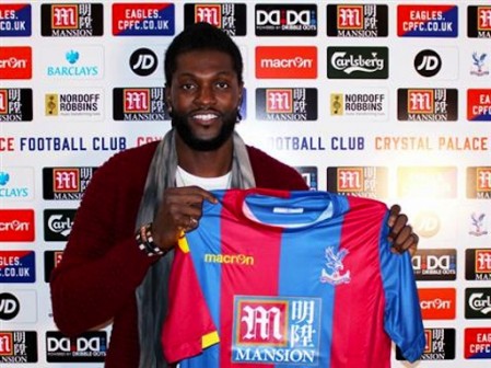 Unveiled: Emmanuel Adebayor joins Crystal Palace till end of the season
