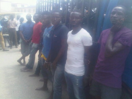 Faces of suspected cult members paraded by the police in Lagos 