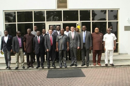 Group photograph with Wike and Ambassador of France