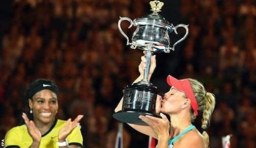 Kerber becomes the first German since Steffi Graf in 1999 to win a Grand Slam title