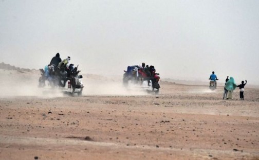 Like many migrants, trafficked women are often taken across the Sahara Desert Photo: BBC
