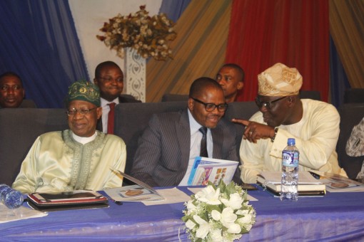 Lai Mohammed, Minister of Information, Culture and Tourism (left) and others at the lecture