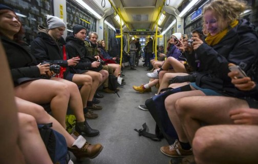 PICTURES: 60 countries participate in 'No Pants Subway Ride' day