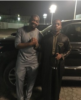 Olamide and Don Jazzy: at Dangote's house in Lagos