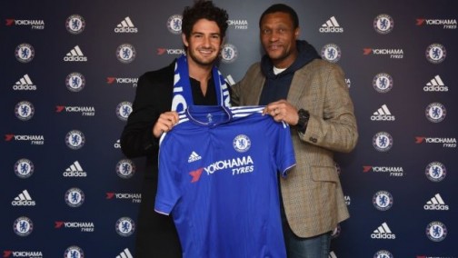 Pato (left) with Chelsea's technical director Michael   Emenalo