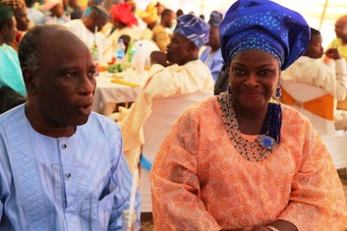 Prof Adebayo Lamikakanra and his wife, Ajike