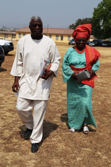 Prof Niyi Osundare and his wife