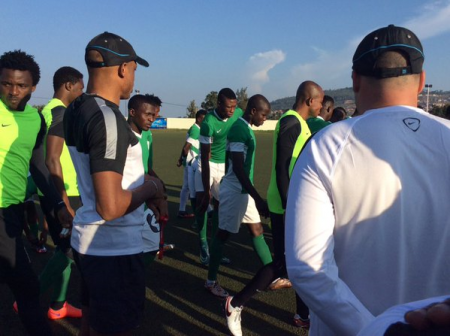 Home Eagles train Friday evening in Kigali, Rwanda