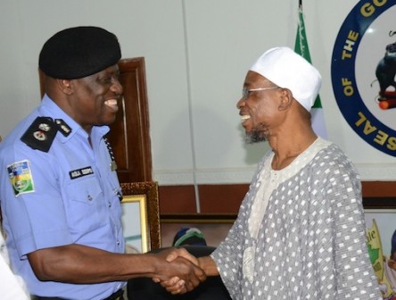 Governor Rauf Aregbesola of Osun, and Police Commissioner, Mr Kola Sodipo