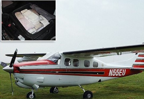Undated handout photo issued by the National Crime Agency (NCA) of a Cessna plane used by Andrew Wright to smuggle £33.5 million worth of cocaine into Britain from Germany. PRESS ASSOCIATION