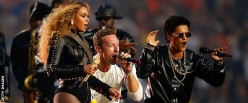 Beyonce, Bruno Mars and Mark Ronson joined Coldplay to deliver a scintillating performance