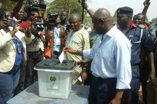 David Mark: casts his ballot on saturday