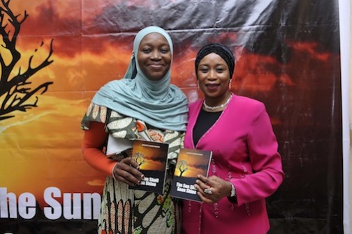 The author, Adejoke Bakare and Mrs Sherifah Andu, CEO Arabel Exclusive Islamic Materials Ltd.