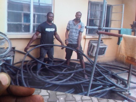 The suspected telecoms cable thieves