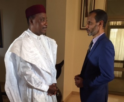 President Mahamadou Issoufou and Al Jazeera’s Mohamed Vall