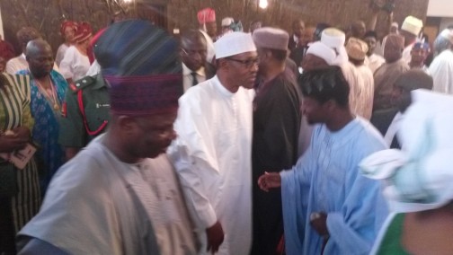  President Buhari being received at Ijebu Ode. Photo: Abiodun Onafuye, Abeokuta 