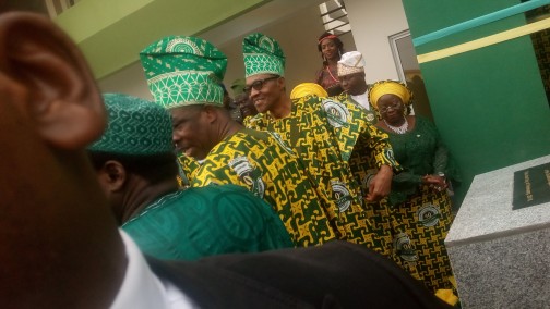 President Muhammadu Buhari after commissioning the Omida ultra-modern market in Omida, Abeokuta on Tuesday, 2 Feb. 2016. Photo: Abiodun Onafuye/PMNEWS