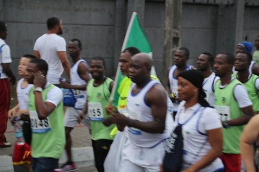 Athletes at the Lagos Marathon Photo: Idowu Ogunleye