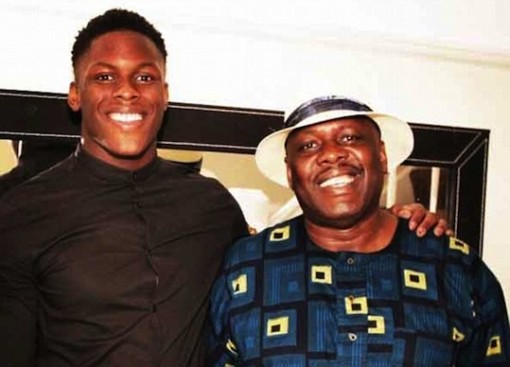 Maro Itoje with his father Efe.  – instagram pic