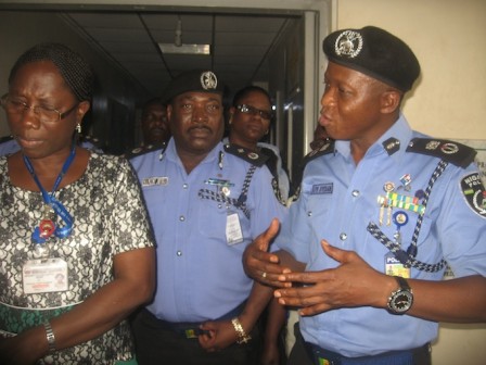 L-R: Mrs Dada Adegbola Hannah and Oyo State Commissioner of Police, Mr. Leye Oyebade