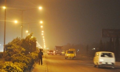 Illuminated Agege Motor Road, Oshodi, with Street Lights courtesy of the Light Up Lagos Project, an initiative of Governor Akinwunmi Ambode’s Administration, on Thursday, January 28, 2016
