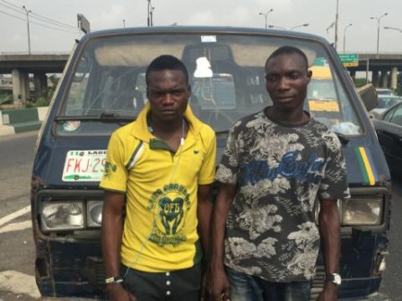 Suspects arrested by CP Owoseni for impersonating police with commuter bus in Lagos