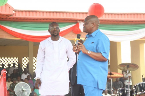 Rivers State Governor, Nyesom Ezenwo Wike at a Special Security  Town Hall Meeting on Monday at Omoku 