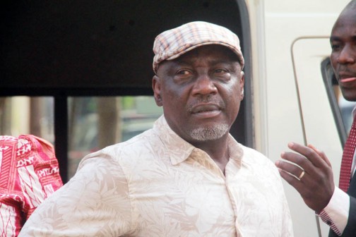 Abba Moro former Interior minister, charged to court by EFCC, over fatal N677m Immigration recruitment scam in 2014. Moro arrived the Federal High Court Abuja, Monday morning, 29 Feb. 2016. Photo: Femi Ipaye/P.M.NEWS