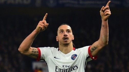 Zlatan Ibrahimovic celebrates his 50th UEFA goal Photo: GettyImages/AFP