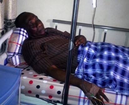 Afolabi Akanni in the hospital after he was released by DSS