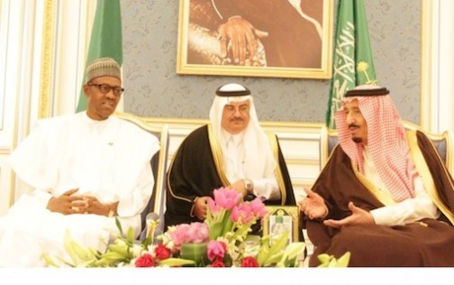 President Muhammadu Buhari discusses with King Salman of Saudi Arabia