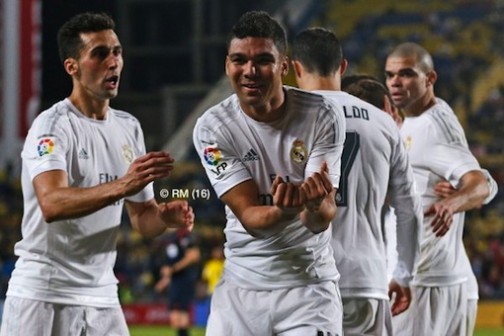 Casemiro celebrates after scoring the winner