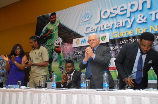 Guests  applauding Joseph Yobo at his Centennary Game launch