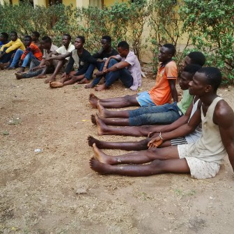 The suspects paraded by the Delta State Police Command