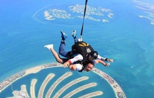 John Terry skydiving in Dubai