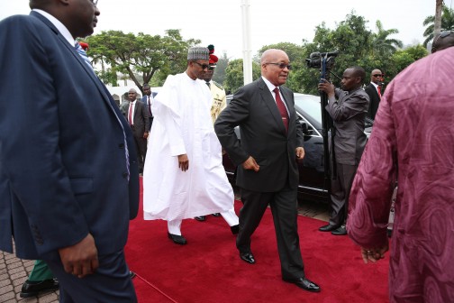President Buhari receives Jacob Zuma