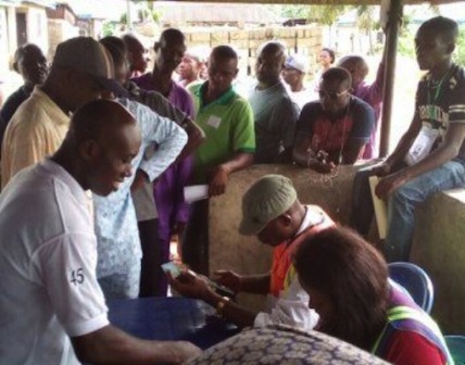 Accreditation ongoing in Rivers Rerun Photo: Okafor Ofeibor/PM News