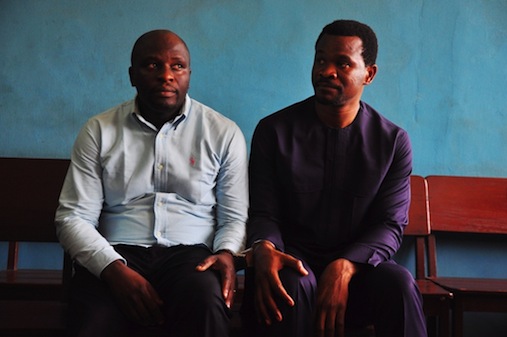 Managing Director Of Lekki Gardens, Richard Nyong (right) and the Contractor, Taiwo Odofin (left) being arraigned at the Ebute Metta Chief Magistrate Court, Lagos