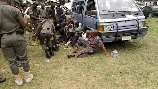 Some of the arrested persons in Rivers
