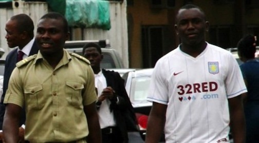 Tobechukwu Igbokwe arrive the courtroom in custody of a Prisons personnel
