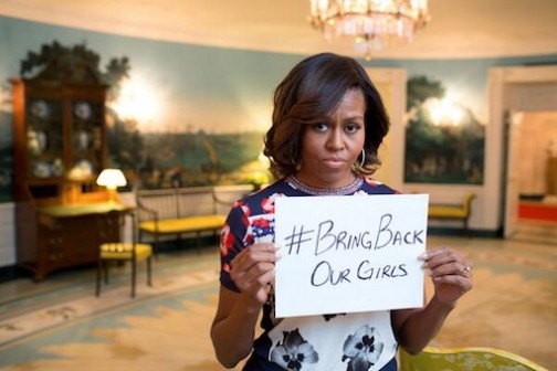 Michelle Obama began a global campaign for #BringBackOurGirls