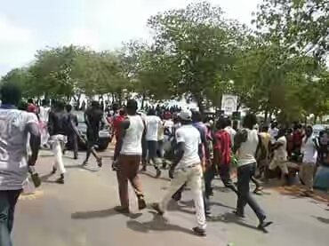 Youths protesting in Benue today
