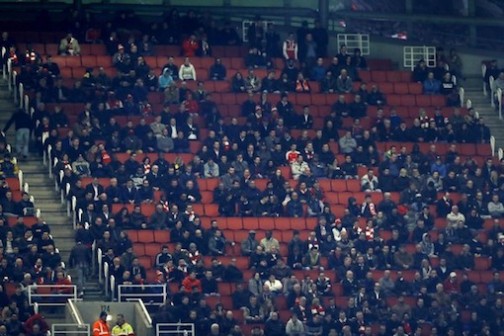 Arsenal fans did not turn up for the West Brom game