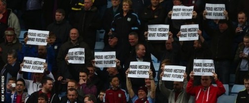 Aston Villa fans unsure of the future but know their history
