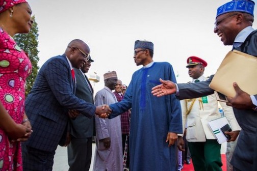 President Muhammadu Buhari meets with the Nigerian Community