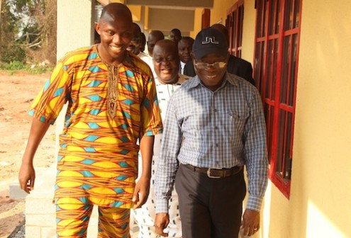 Governor Adams Oshiomhole on an inspection tour